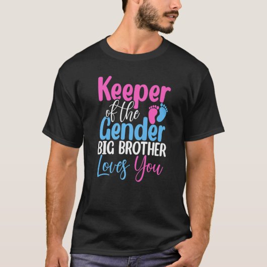 Houder van de gender Big Brother houdt van jou en  T-shirt (Voorkant)