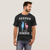 Houder van de gender Buck of Doe Gender onthulling T-shirt (Voorkant volledig)