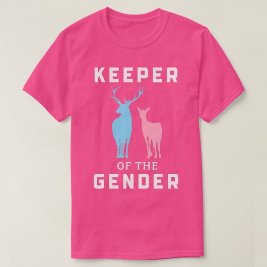 Houder van de gender Buck of Doe Gender onthulling T-shirt (Design voorkant)
