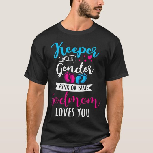 Houder van de gender Godma houdt van je Baby showe T-shirt (Voorkant)