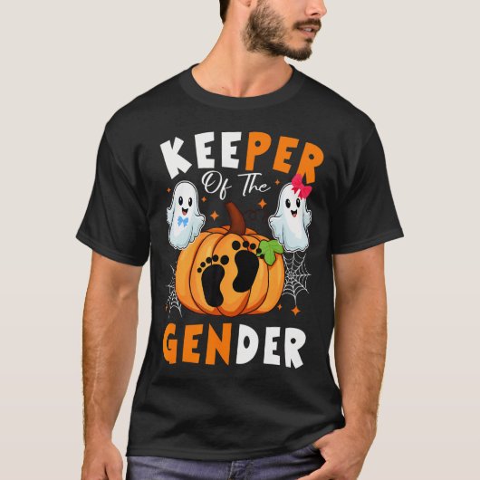 Houder van de gender onthulling Baby Halloween Tha T-shirt (Voorkant)
