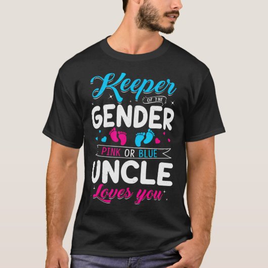 Houder van de gender oom houdt van je Baby T-shirt (Voorkant)