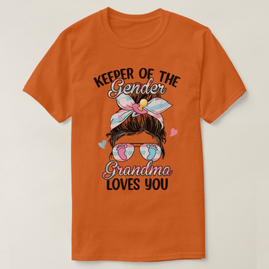 Houder van de gendergrootmoeder houdt van je sekse t-shirt (Design voorkant)