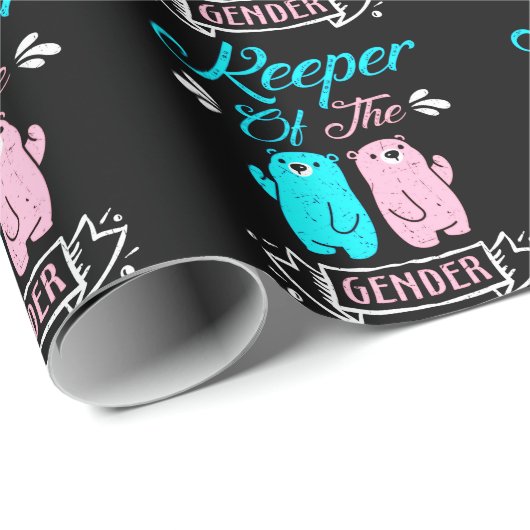 Houder van de Genderroze en Blauwe Teddy Bear Cadeaupapier (Rol Hoek)