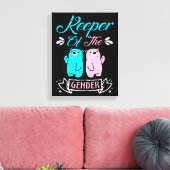 Houder van de Genderroze en Blauwe Teddy Bear Canvas Afdruk (Insitu (Woonkamer))