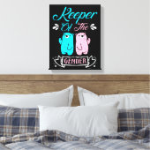 Houder van de Genderroze en Blauwe Teddy Bear Canvas Afdruk (Insitu (Slaapkamer))
