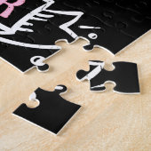 Houder van de Genderroze en Blauwe Teddy Bear Legpuzzel (Zijkant)