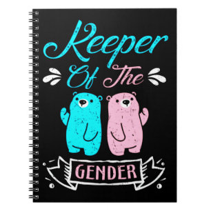 Houder van de Genderroze en Blauwe Teddy Bear Notitieboek