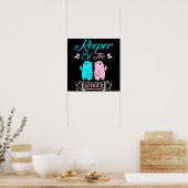 Houder van de Genderroze en Blauwe Teddy Bear Poster (Keuken)