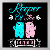 Houder van de Genderroze en Blauwe Teddy Bear Poster (Voorkant)