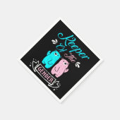 Houder van de Genderroze en Blauwe Teddy Bear Servet (Hoek)