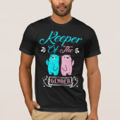 Houder van de Genderroze en Blauwe Teddy Bear T-shirt (Voorkant)