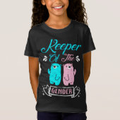 Houder van de Genderroze en Blauwe Teddy Bear T-shirt (Voorkant)