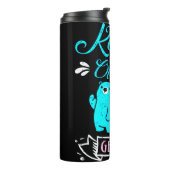 Houder van de Genderroze en Blauwe Teddy Bear Thermosbeker (Gedraaid links)