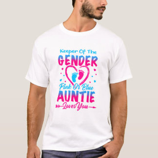 Houder van de Genderroze of Blauwe Auntie houdt va T-shirt