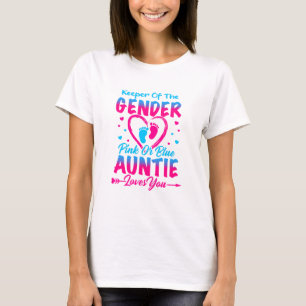 Houder van de Genderroze of Blauwe Auntie houdt va T-shirt