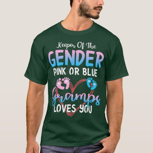 Houder van de Genderroze of Blauwe Grampen houdt v T-shirt (Voorkant)