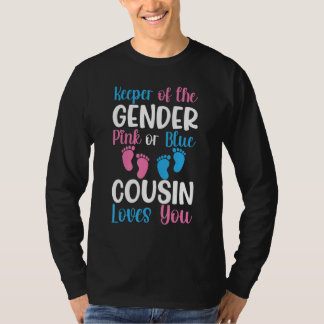 Houder van de Genderroze of blauwe neef houdt van T-shirt