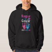 Houder van de genderroze of blauwe oom houdt van j hoodie (Voorkant)