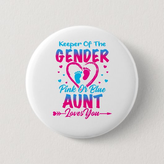 Houder van de Genderroze of blauwe tante houdt van Ronde Button 5,7 Cm (Voorkant)