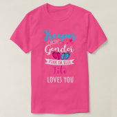 Houder van de gendertitel houdt van je Baby shower T-shirt (Design voorkant)