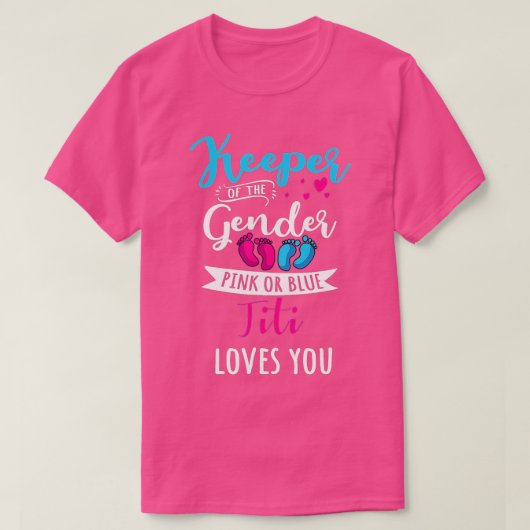 Houder van de gendertitel houdt van je Baby shower T-shirt (Design voorkant)