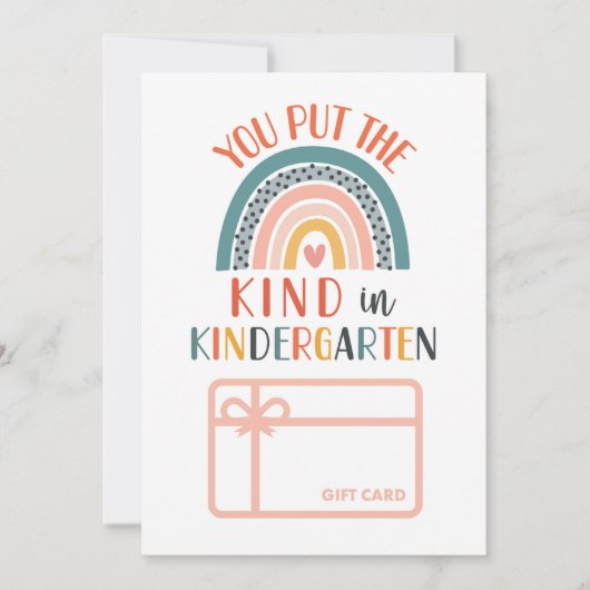 Houder van de Kindergarten Gift Kaart (Voorkant)