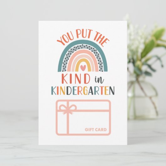Houder van de Kindergarten Gift Kaart (Staand voorkant)
