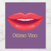 Houder van de Lip "Ottimo Vino" Wijn Etiket (Enkel label)