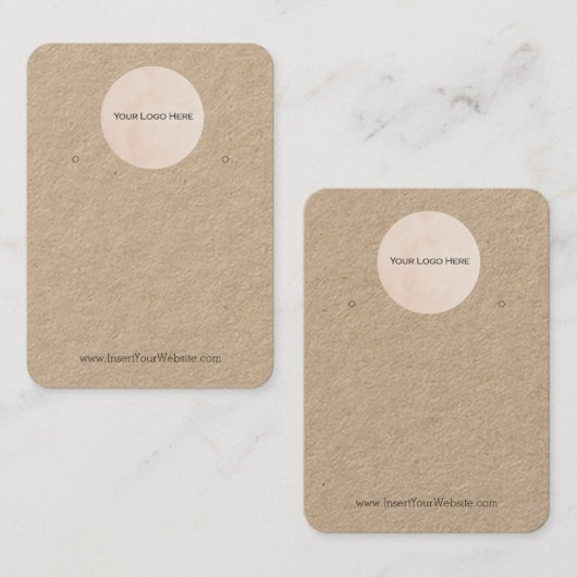 Houder van de Logo Kraft Woordbeeldscherm Kaart Visitekaartje (Voorkant / Achterkant)