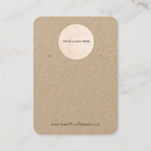 Houder van de Logo Kraft Woordbeeldscherm Kaart Visitekaartje (Achterkant)