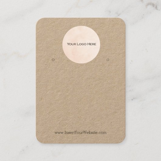 Houder van de Logo Kraft Woordbeeldscherm Kaart Visitekaartje (Voorkant)