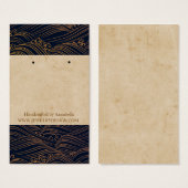 Houder van de oorbel (Orient Accent Japanse Waves) Visitekaartjes (Voorkant /achterkant)