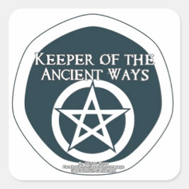 Houder van de oude wegen vierkante sticker