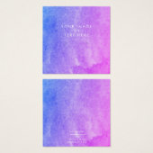 Houder van de Paarse waterverf Vierkante Visitekaartjes (Voorkant /achterkant)
