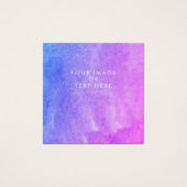 Houder van de Paarse waterverf Vierkante Visitekaartjes (Voorkant)