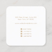 Houder van een Floral Waterverf Stud Oorring Vierkante Visitekaartje (Achterkant)