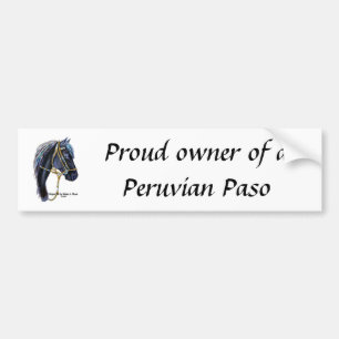 Houder van een Peruaanse paso Bumpersticker