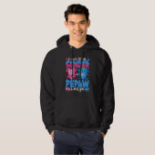 Houder van gender pepaw houdt van roze of blauwe B Hoodie (Voorkant volledig)