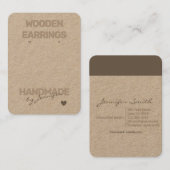 Houder van handgemaakte Rustige Natuurlijke Papier Visitekaartje (Voorkant / Achterkant)