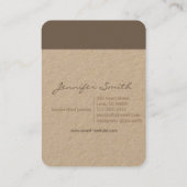 Houder van handgemaakte Rustige Natuurlijke Papier Visitekaartje (Achterkant)