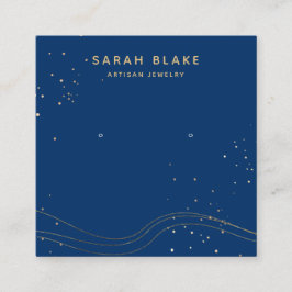 Houder van het Blue Gold Earring-beeldscherm Vierkante Visitekaartje