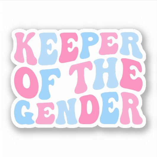 Houder van het Geslacht, Gender Reveal Party Gift Sticker (Voorkant)