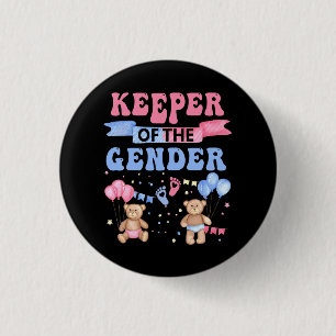 Houder van het geslacht onthullen Baby Beer ballon Ronde Button 3,2 Cm