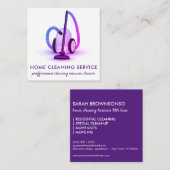 Houder van het Huis van de Reinigingsdienst Vierkante Visitekaartje (Voorkant / Achterkant)