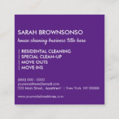 Houder van het Huis van de Reinigingsdienst Vierkante Visitekaartje (Achterkant)