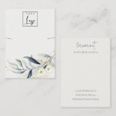 Houder van het Ketting voor zacht blauw goudblauw  Visitekaartje (Voorkant / Achterkant)