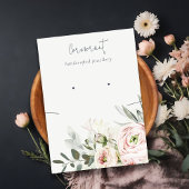 Houder van het Ketting voor zaft Blush Peony Flora Visitekaartje