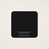Houder van het kleurenzwarte staafscherm vierkante visitekaartjes (Achterkant)
