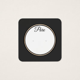 Houder van het kleurenzwarte staafscherm vierkante visitekaartjes